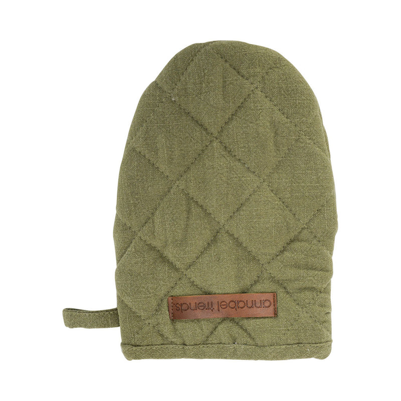 Annabel Trends - Stonewashed Mini Oven Mit - Olive
