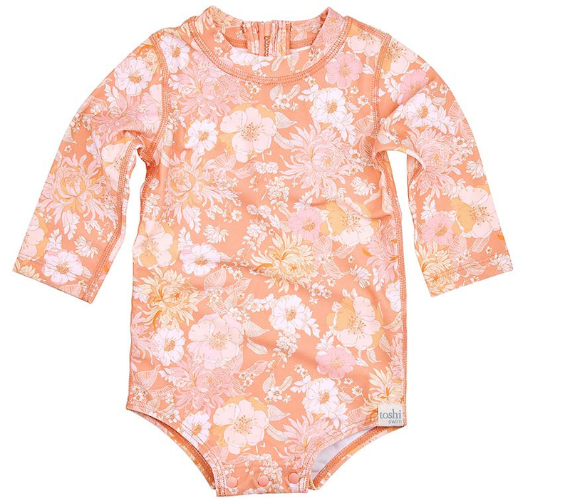 Toshi - Swim Onesie Long Sleeve - Tea Rose