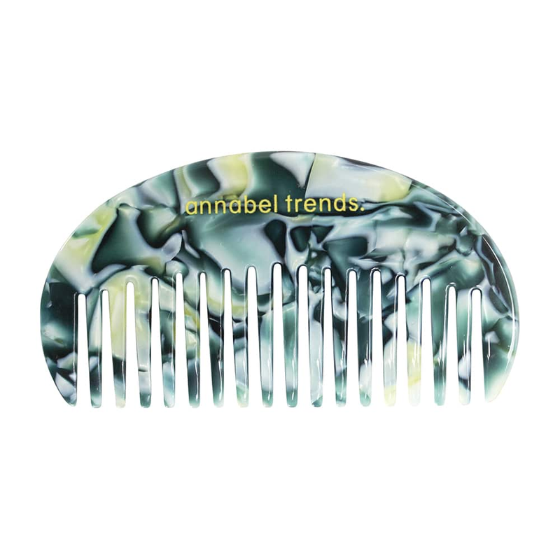 Annabel Trends - Tamed Moon Shaped Comb - Malachite