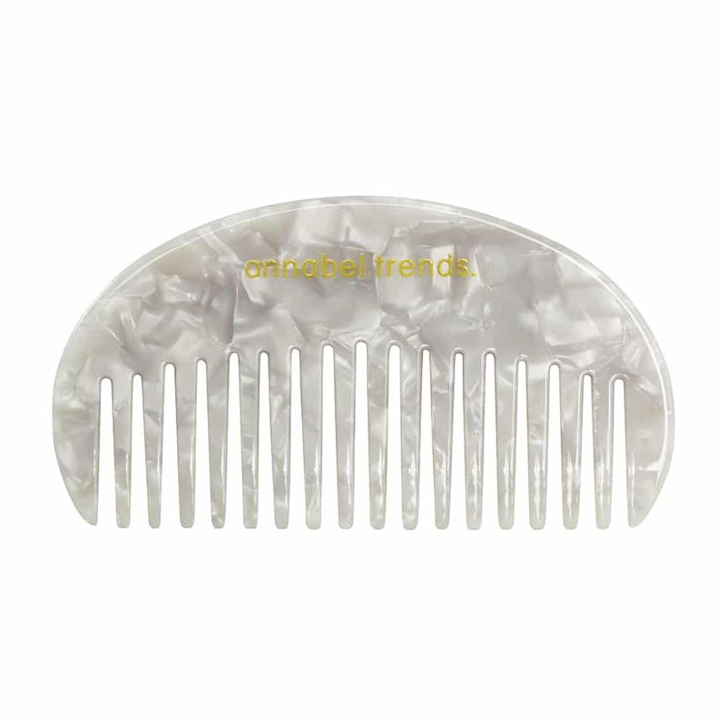 Annabel Trends - Tamed Moon Shaped Comb - Pearl