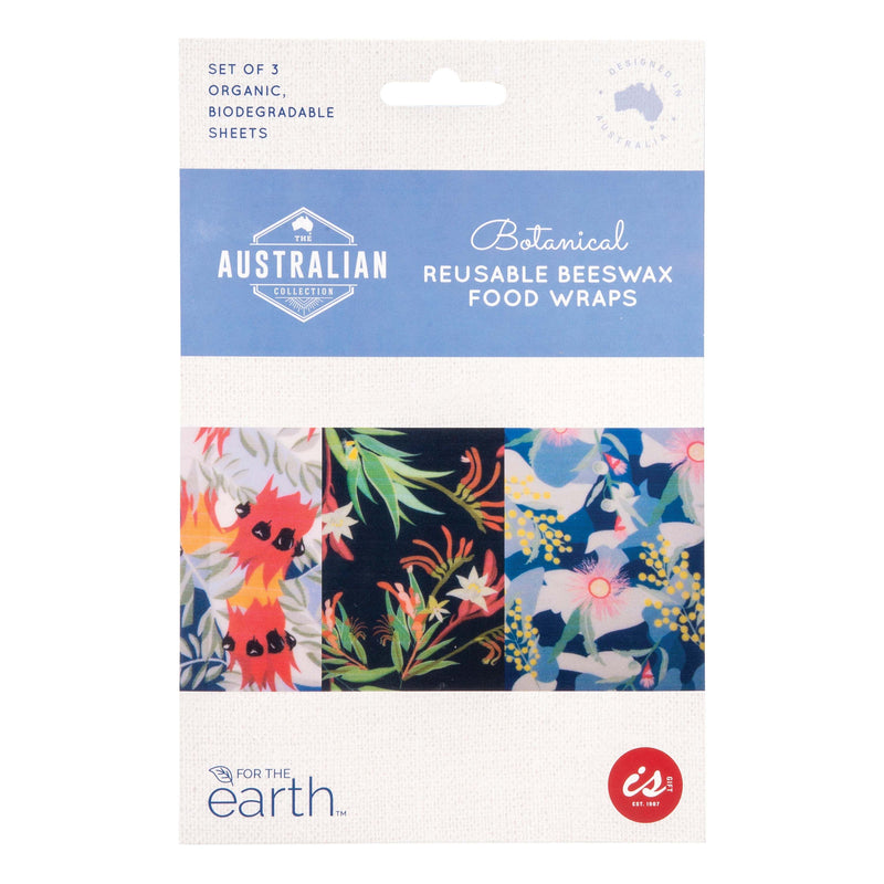 Reusable Beeswax Food Wraps - Botanical Multicoloured