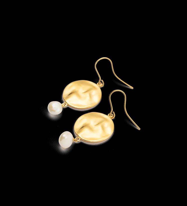Kirstin Ash - Tidal Pearl Earrings 18k Gold Plate