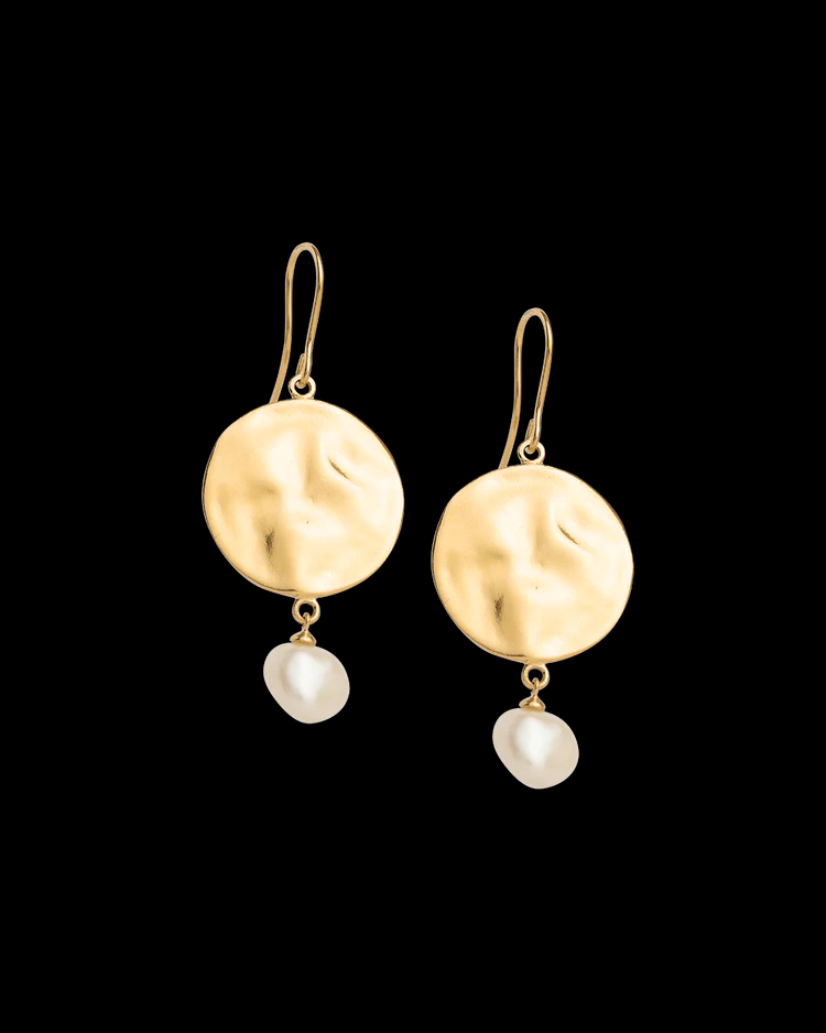 Kirstin Ash - Tidal Pearl Earrings 18k Gold Plate
