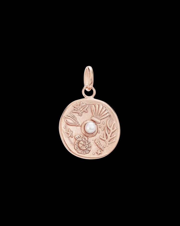 Kirstin Ash - Tiny By The Sea Coin - 18k Rose Gold Ver