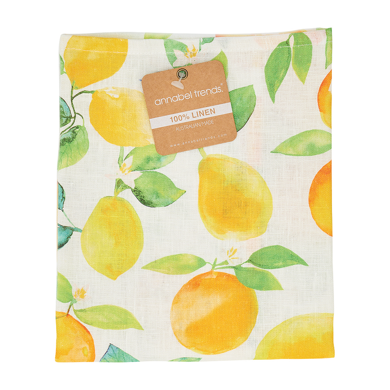 Annabel Trends - Linen Tea Towel - Amalfi Citrus