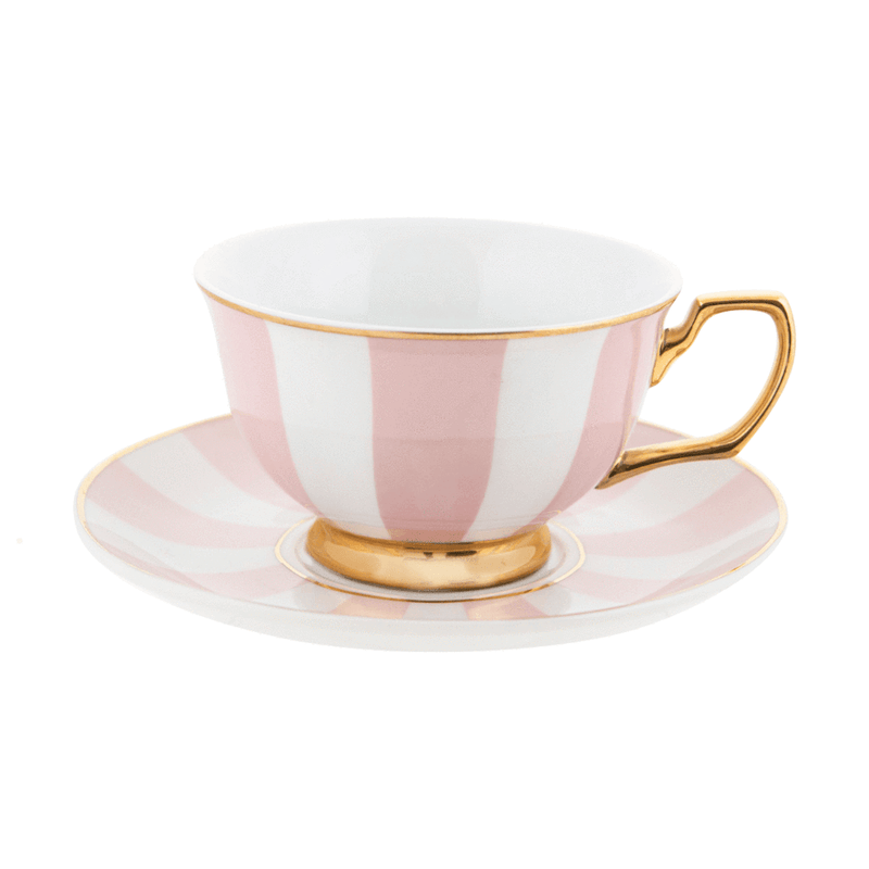 Cristina Re - Teacup & Saucer - Blush Stripes
