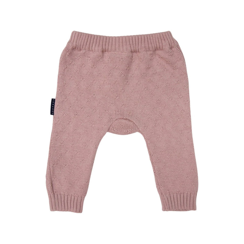 Korango - Textured Knit Legging - Dusty Pink