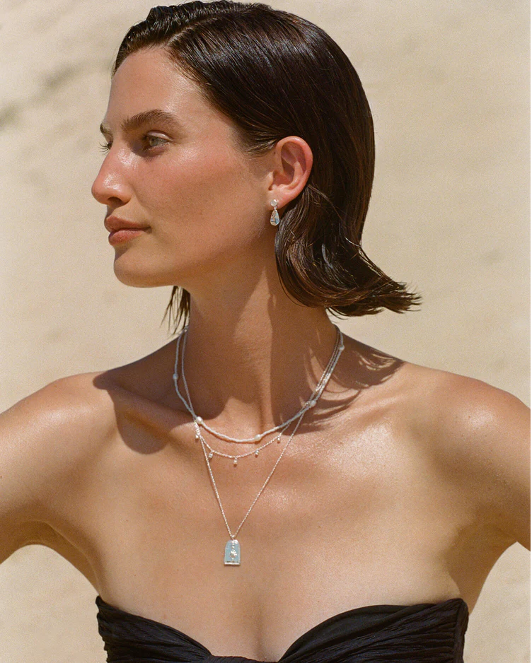 Kirstin Ash - Vista Pearl Necklace - Sterling Silver
