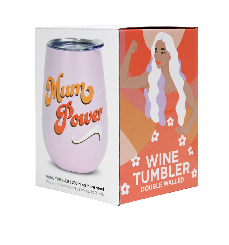 Annabel Trends - Wine Tumbler - Mum Power