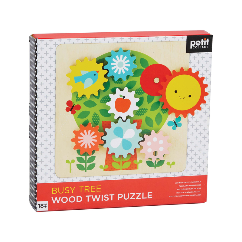 Petit Collage - Busy Tree Wooden Twist Puzzle