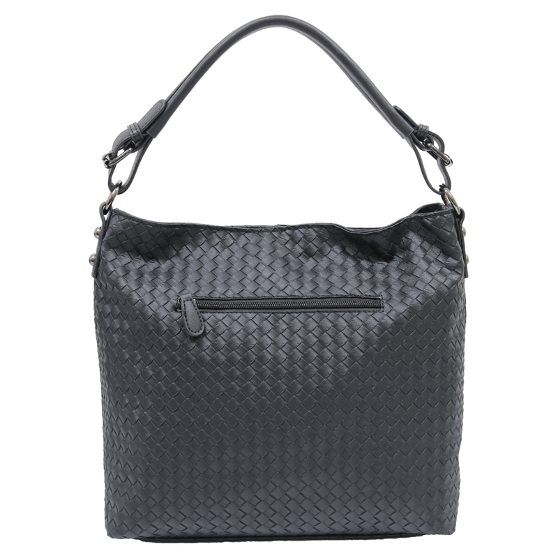 Sassy Duck - Tegan Woven Shoulder Bag - Black