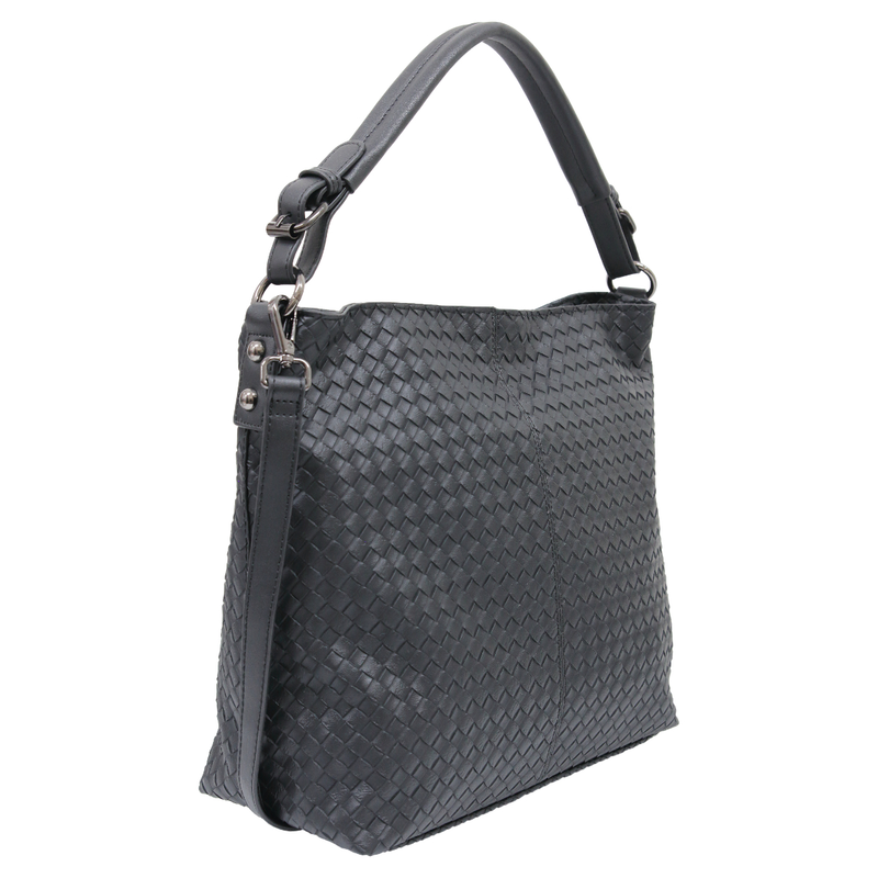 Sassy Duck - Tegan Woven Shoulder Bag - Black